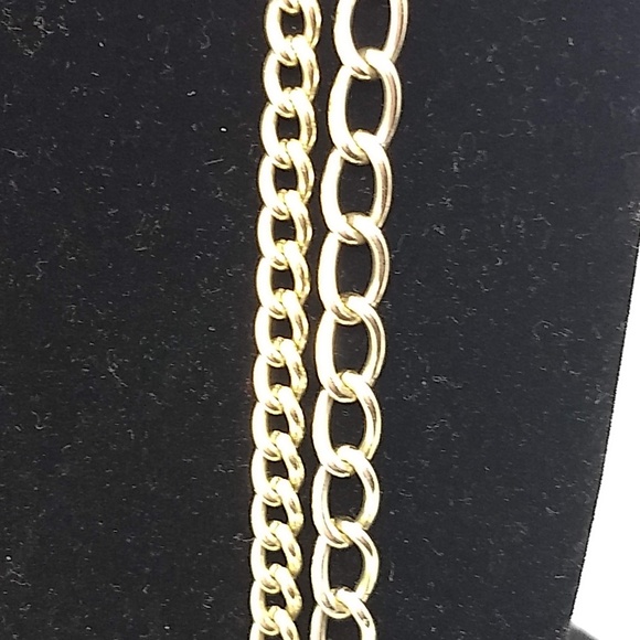 DOUBLE STRAND SILVER-TONED FASHION NECKLACE - Picture 2 of 3